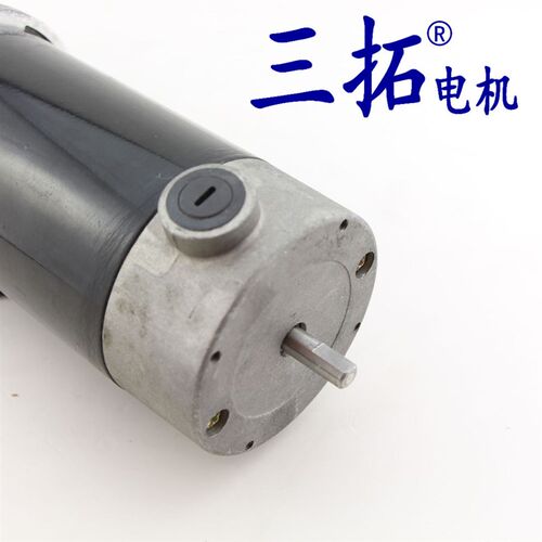 GW80170大扭矩涡轮蜗杆减速电机 直流12V  24V 带尾轴 可装编码器