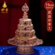尼泊尔手工掐丝曼扎盘全套莲花托盘曼扎铜鎏金曼茶罗整套15cm
