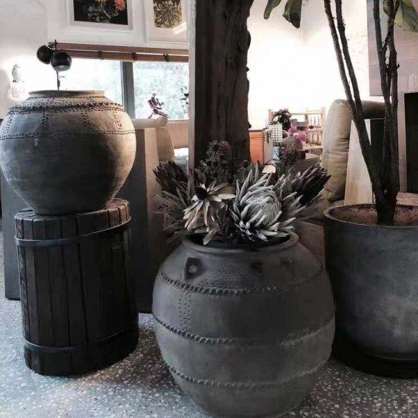 翁缸陶土缸装饰个性陶器复古花器仿古花盆土陶瓦缸艺术花盆陶罐,家居饰品,花瓶,淘宝优惠券,粉丝福利购,淘宝优惠卷