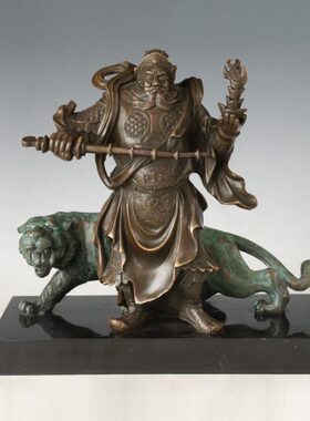 铜雕塑财神虎CLA012软装家饰工艺礼品酒店办公室客厅家居摆件包邮