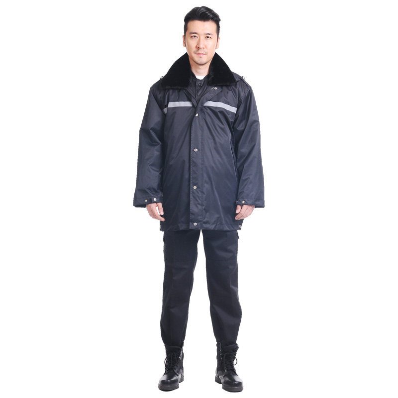保安服男冬季多功能外套棉大衣加厚保暖防寒防风防雨耐磨工作服
