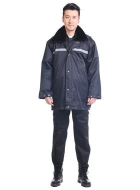 保安服男冬季多功能外套棉大衣加厚保暖防寒防风防雨耐磨工作服