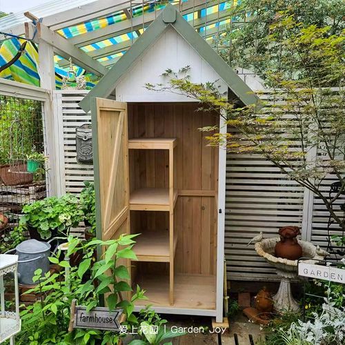 爱上花园丨园艺杂货家居家具实木柜墙柜小屋工具房单门三内格定制