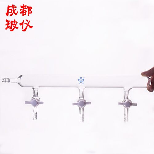 成都玻仪 四氟单排管真空气体分配器 3组4组5组6组 导气小咀+封闭