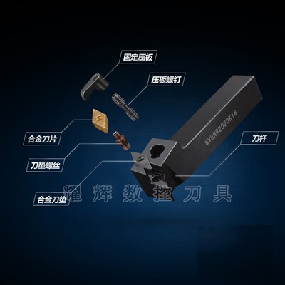 数控刀杆93度外圆车刀MVUNR2020K16/2525M16机夹尖刀车床仿形刀具