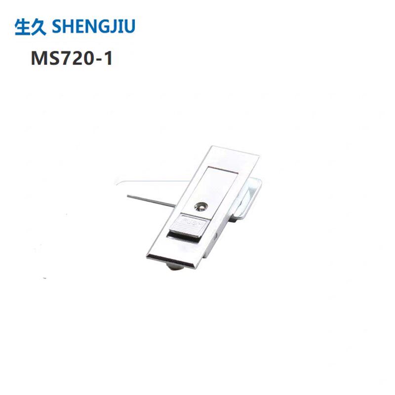 生久柜锁门锁MS720-1H平面锁镀铬拉扣连杆锁机箱锁配电柜锁拉伸锁