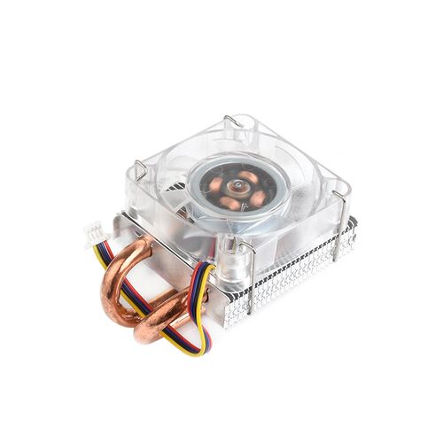 树莓派5 CPU冰塔散热风扇鳍片散热器 RGB LED强力炫光风扇 低噪音