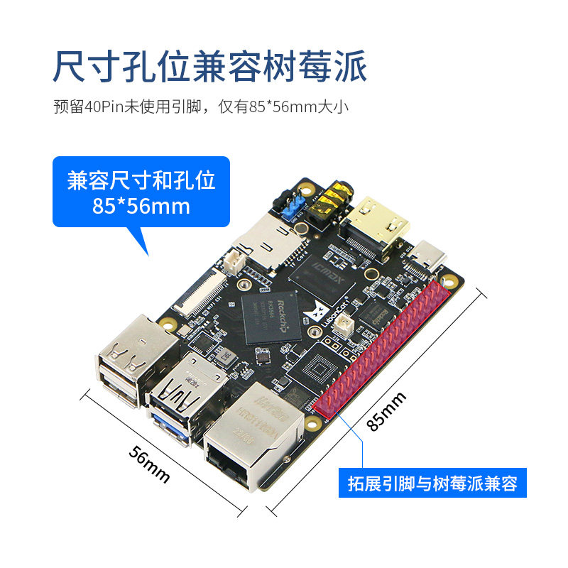 鲁班猫1S野火ROS开发板RK3566ubuntu机器人兼容linux主板树莓派4b