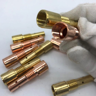 成都203二保焊枪连接杆 导电嘴座 黄铜 内丝 二保焊配件 焊接配件