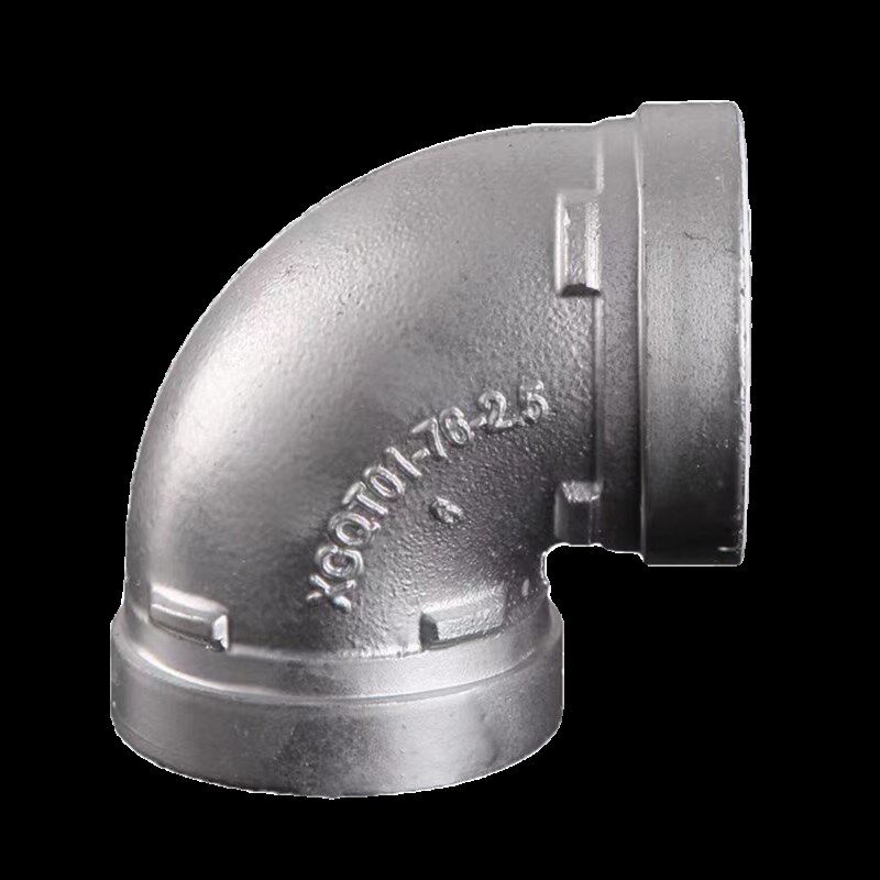 涂塑沟槽管件衬塑90弯头镀锌饮用给水管等经卡箍90度正弯头抱箍