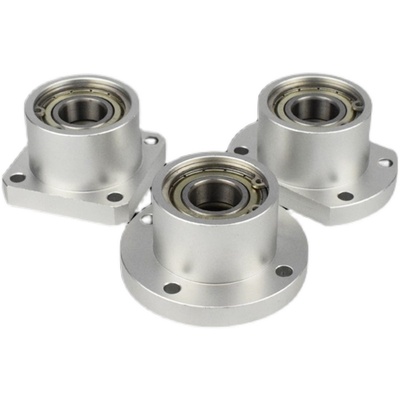 带扣环双轴承支座替换米思米BGCB-6204ZZ切边法兰衬套型轴承座