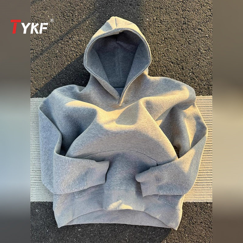 美式花灰色重磅男卫衣男士2025新款秋冬季加绒运动连帽外套男款潮,男装,卫衣,淘宝优惠券,粉丝福利购,淘宝优惠卷