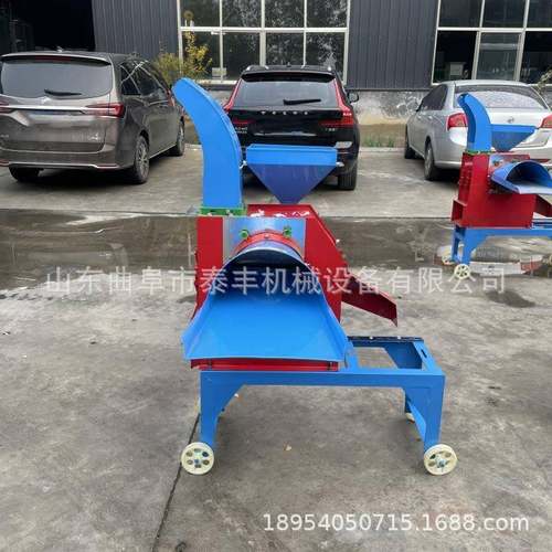 跨境养殖牛羊干湿两用青草秸秆粉碎机饲料多功能家用小型铡草机
