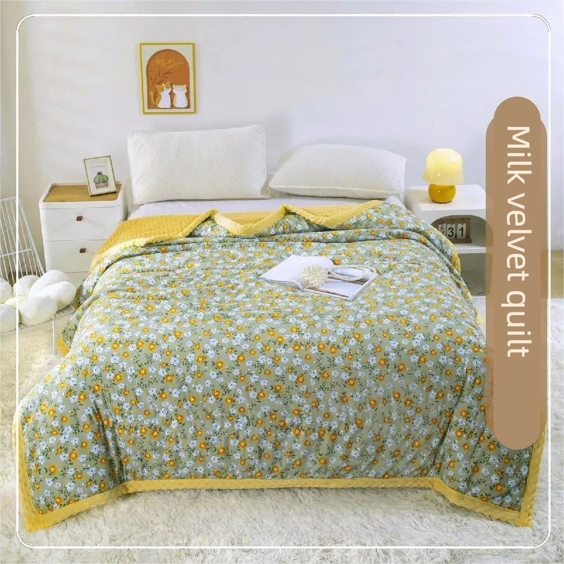 【爆款好物】3D豆豆绒盖u被印花豆豆被盖毯春秋被轻奢机洗时尚