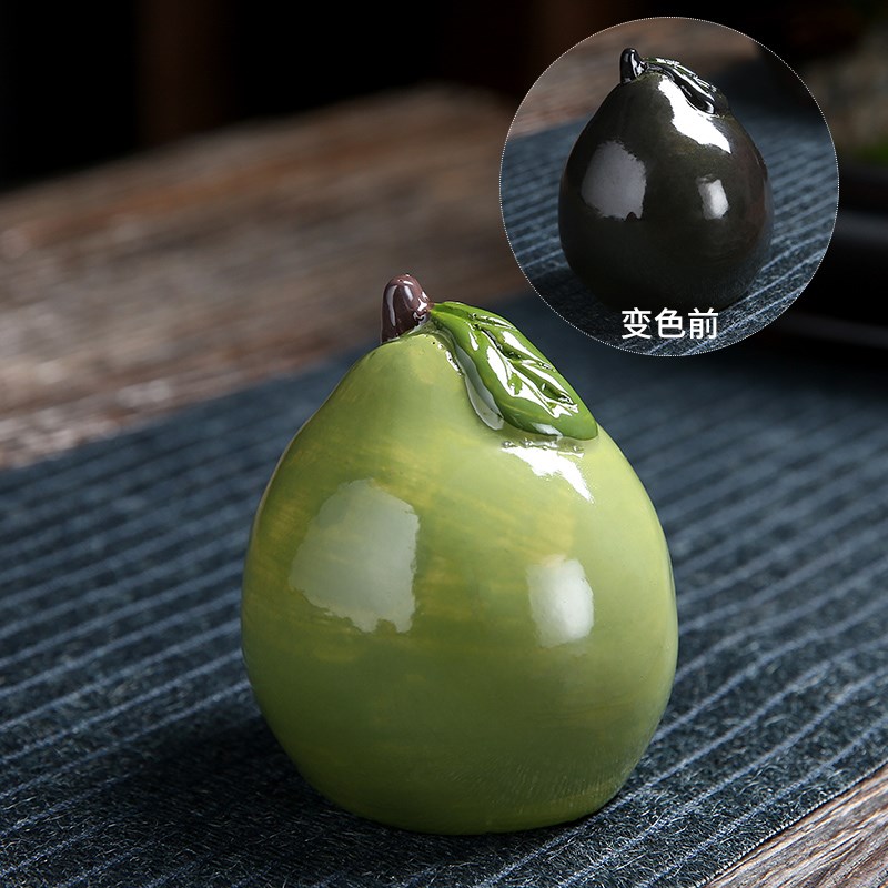 会变色茶宠摆件茶具创意荷花黑白天鹅茶桌茶台饰品精品Z可养茶玩