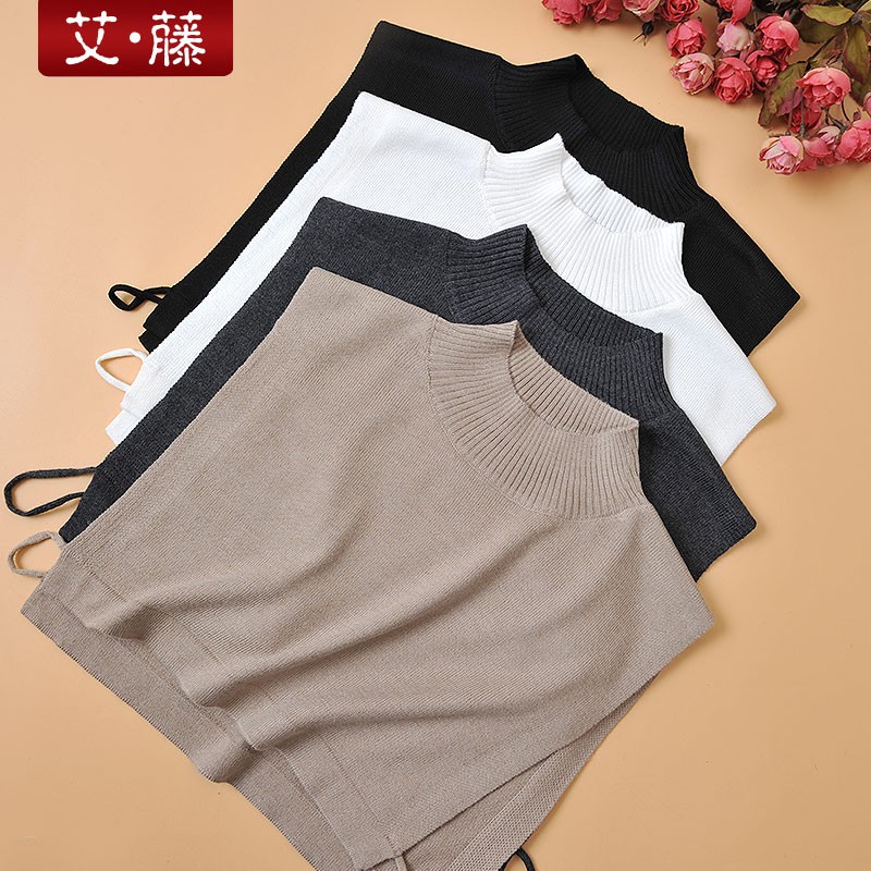 艾藤秋冬新款针织k半高领假领子女百搭打底装饰领保暖套头围脖假