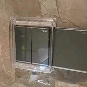 一键总开关保护盖空调面板保护盖防误开免打孔厕所卫生间防溅盒