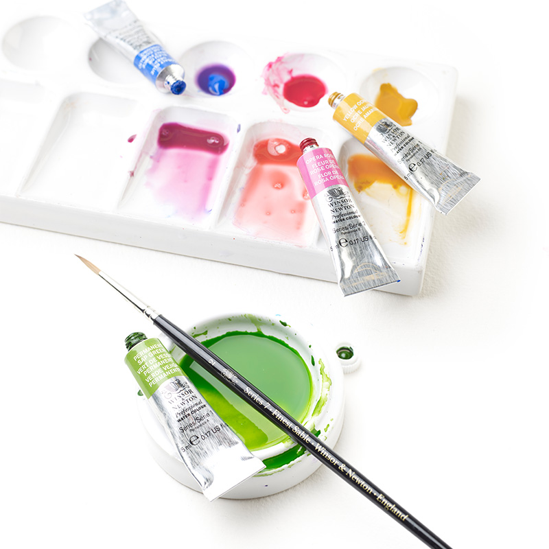 温莎牛顿法国d进口艺术家专业级水彩颜料温艺109色5ml/14ml半块单