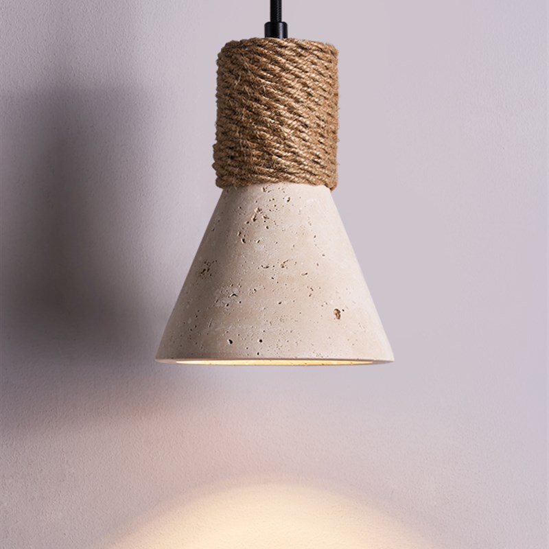 中古风床头小吊灯可升降卧室复古玄关过I道走廊侘寂餐厅餐桌三头