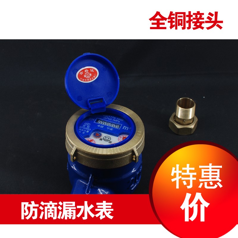 旋翼式水表家用数字冷水表 4分6分家用冷水F表 丝扣水表DN15/20/3