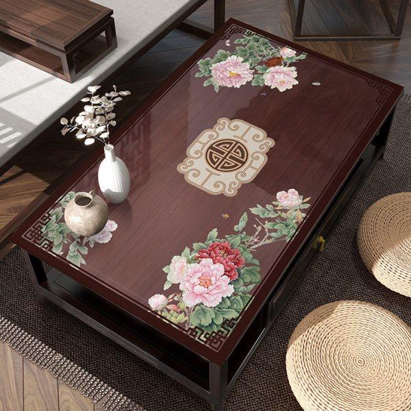 中式软玻璃茶几垫透明桌垫防水防油防烫免洗家用长方形餐桌布台布,居家布艺,茶几垫,淘宝优惠券,粉丝福利购,淘宝优惠卷