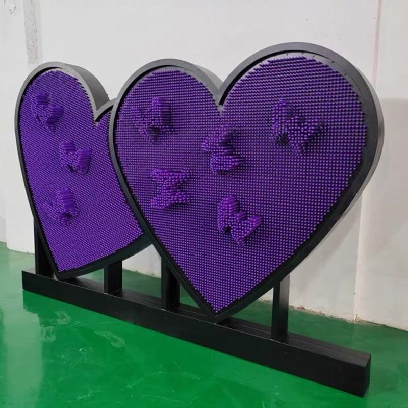 网打卡墙大d型三维针雕商场引流打印墙3d针雕墙百变针画创意人形