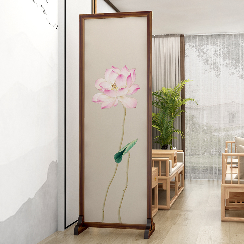 入户新中式屏风隔k断客厅进门遮挡日式隔断实木家用办公室茶楼玄