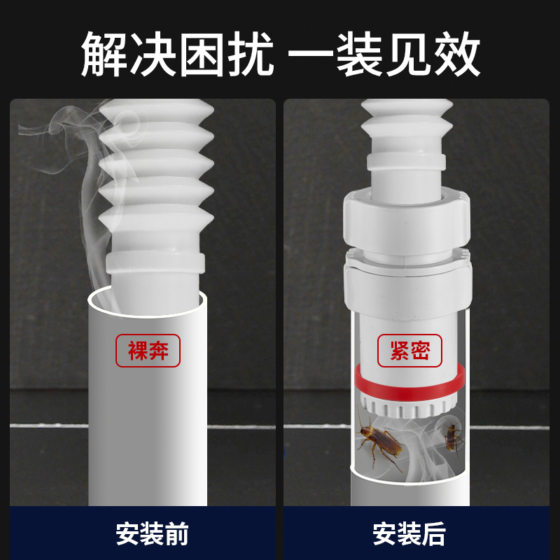 卫生间面盆洗手盆l防臭密封圈下水管排水管密封塞厨房下水道防虫
