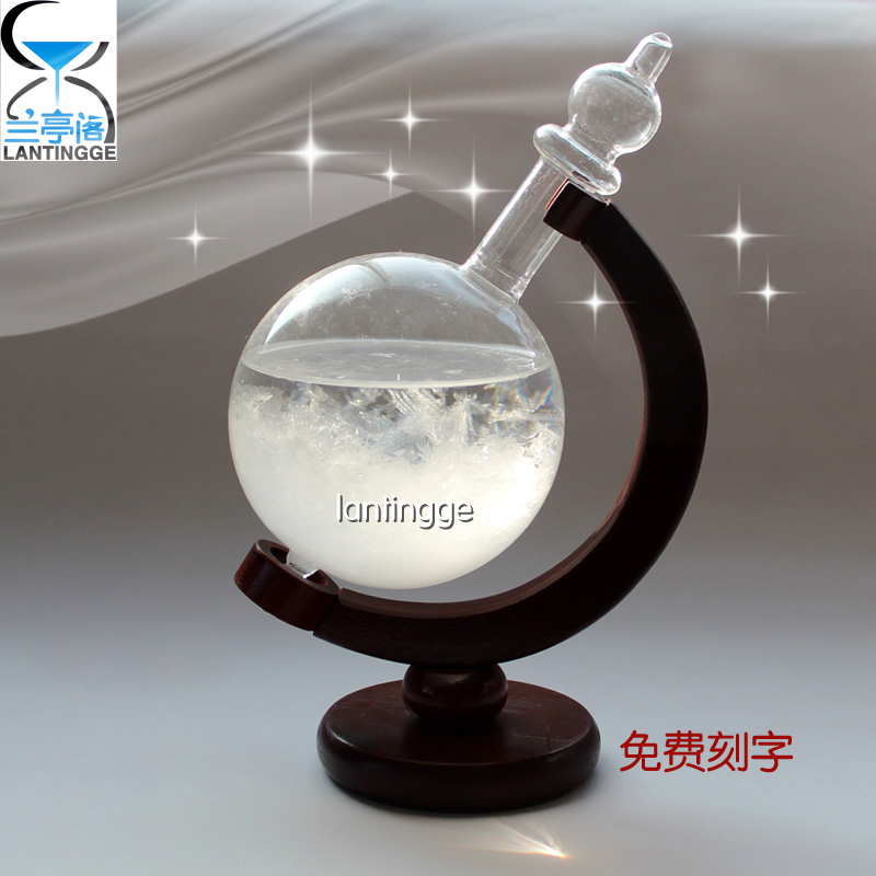 创意客厅摆件玻璃地球仪风暴天气瓶子G闺蜜情人礼品女友生日礼物