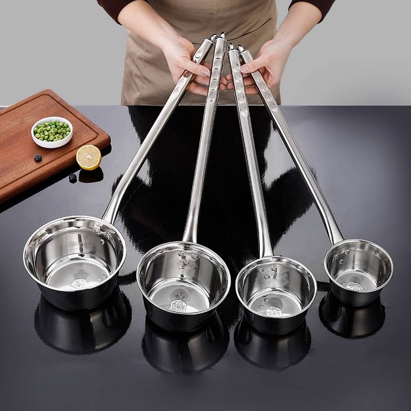 不锈钢长柄水勺,耐高温水勺,商用带钩,铆钉,防滑手柄U,加厚和长柄