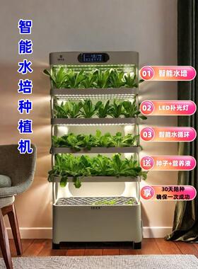无土栽培设备水耕水培蔬菜种植机家庭室内植物工厂立体种菜架