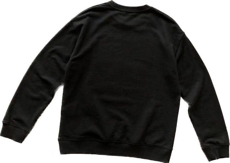 thumbnail for Left Side Embroidered with Gray Bones, Black Fleece-Lined Sweatshirt 22111330