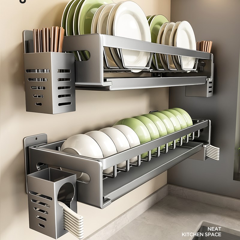 碗架沥水架厨房洗碗架免打孔墙上B碗筷架壁挂碗碟收纳架碗盘置物