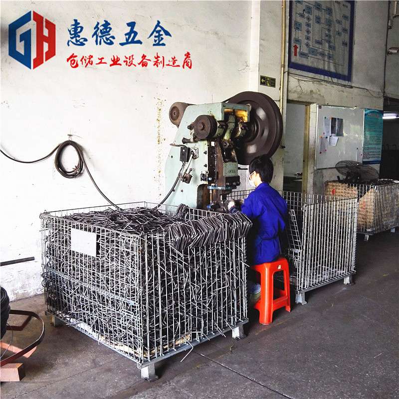 仓储笼折叠铁框周转箱仓储物流笼车蝴蝶笼仓库快递分拣筐带轮