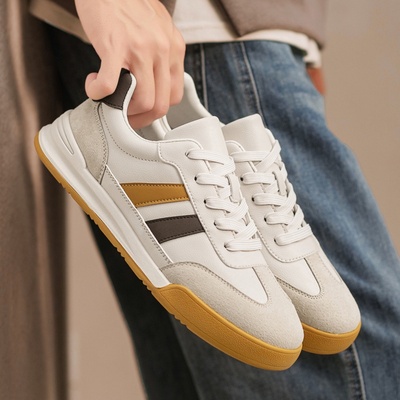 男士复古真皮时尚潮流软底休闲鞋