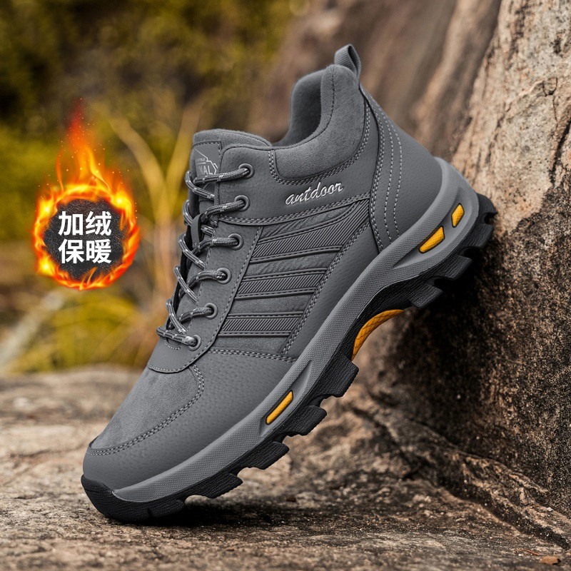 厚底防滑加绒保暖高帮雪地靴男款