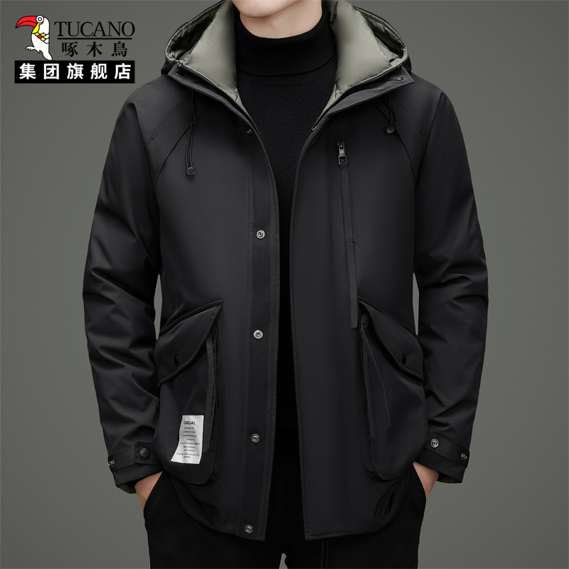 TUCANO/啄木鸟冬季新款连帽2025外套羽绒服中长款派克服户外工装
