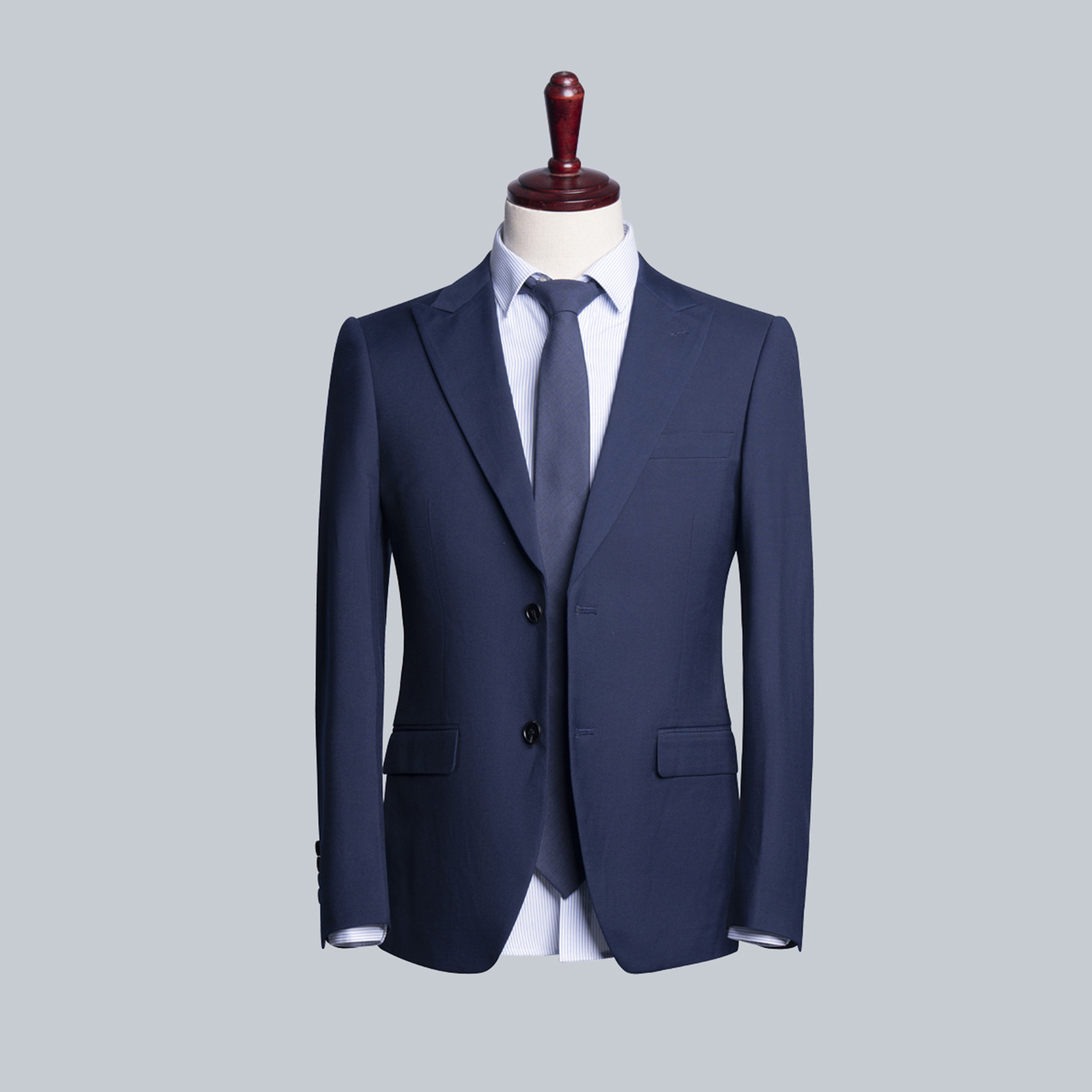 商务风深蓝色西服套装男修身职业正装高级感面试西装外套LQ