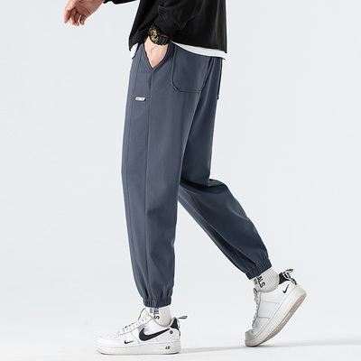 啄木休闲运动卫裤宽松束脚裤男