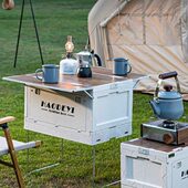 户外露营收纳箱折叠房车汽车整理箱车载后备箱桌板储物箱子小桌子