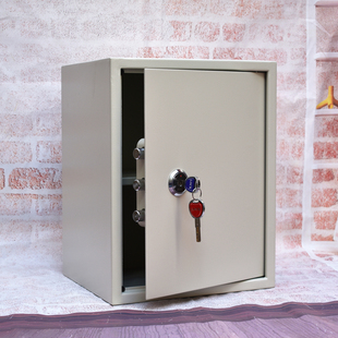 防盗双锁小型老式 机械老人家用保险箱办公保险N柜钥匙保管箱45