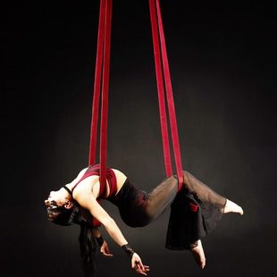 杂技道具专用皮条皮吊aerial straps高空中吊绳皮带子双人loop