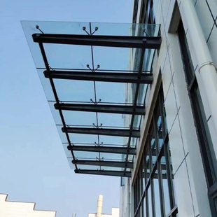 玻璃雨棚钢梁定制 满焊焊接牛腿钢梁支架 玻璃幕墙配件H型钢结构