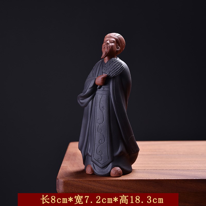 中式家居历史人物诸葛亮孔明摆件陶瓷呼风唤雨禅意客厅Y玄关装饰