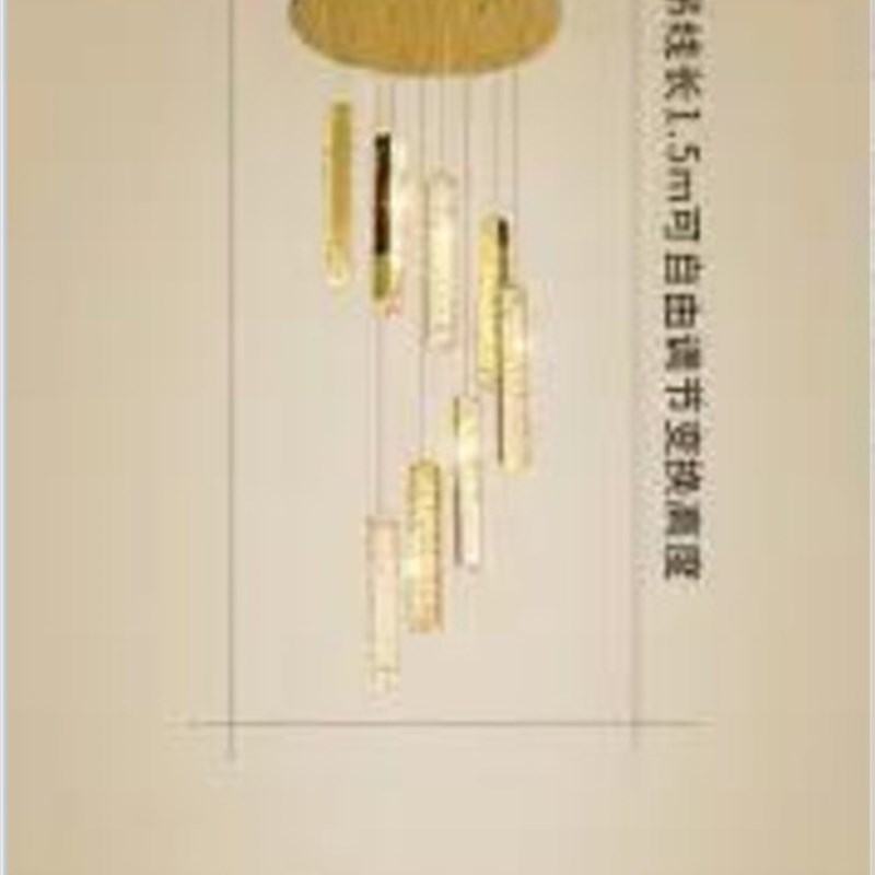 楼梯灯长吊灯g轻奢水晶大吊灯楼梯间复式楼中空loft别墅客厅灯具