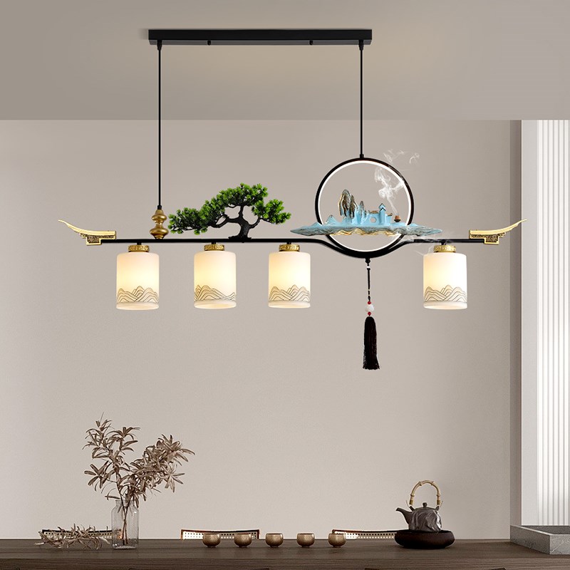 TF7NN1新中式茶室茶桌吊灯禅意C中式餐厅办公室茶台灯中国风复古