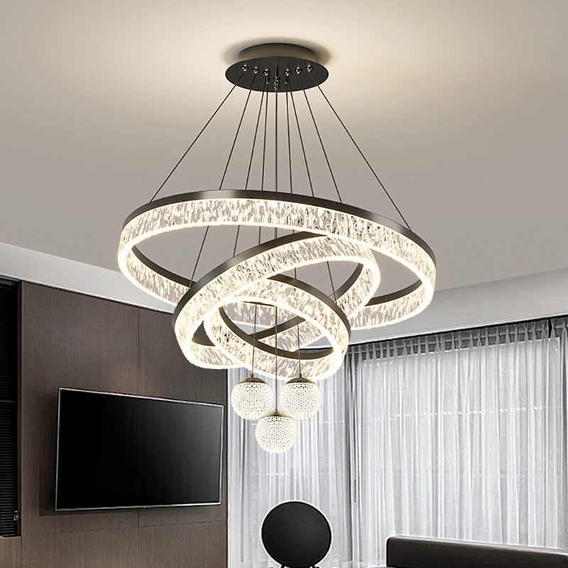 客厅灯轻奢意式极k简简约客厅主灯大气家用餐厅饭厅全光谱圆形吊