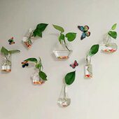 墙壁挂件水培花瓶墙上壁挂鱼缸创意客厅简约墙面布置装 饰绿萝花盆