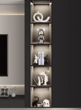 现代轻奢高档家居电视柜酒柜装饰工艺品客厅玄关餐边W柜高级感摆