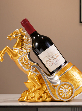 马到成功b红酒架摆件轻奢高档客厅电视柜酒柜装饰搬家乔迁新居礼